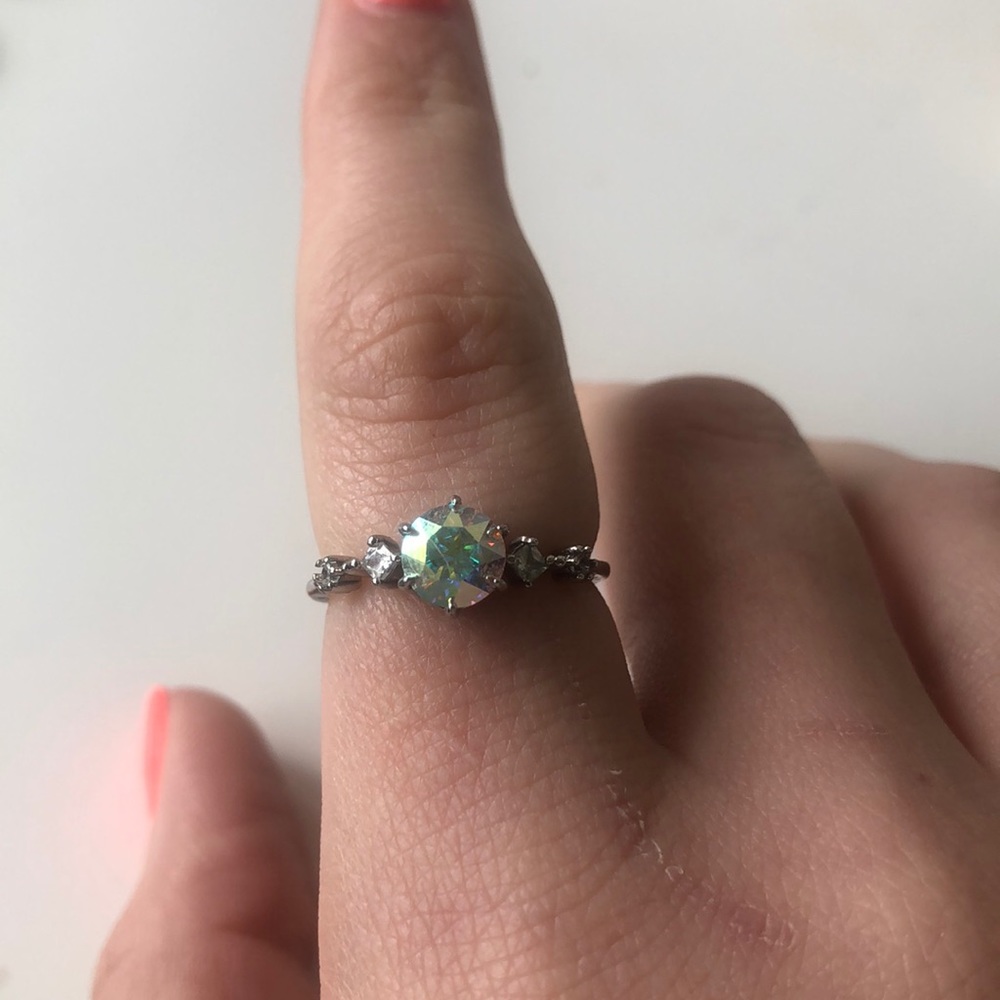 Fragrant Jewels Silver Swarovski Crystal Ring